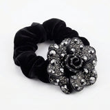 Couture Bloom Black Scrunchie