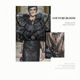 Couture Bloom Black Scrunchie