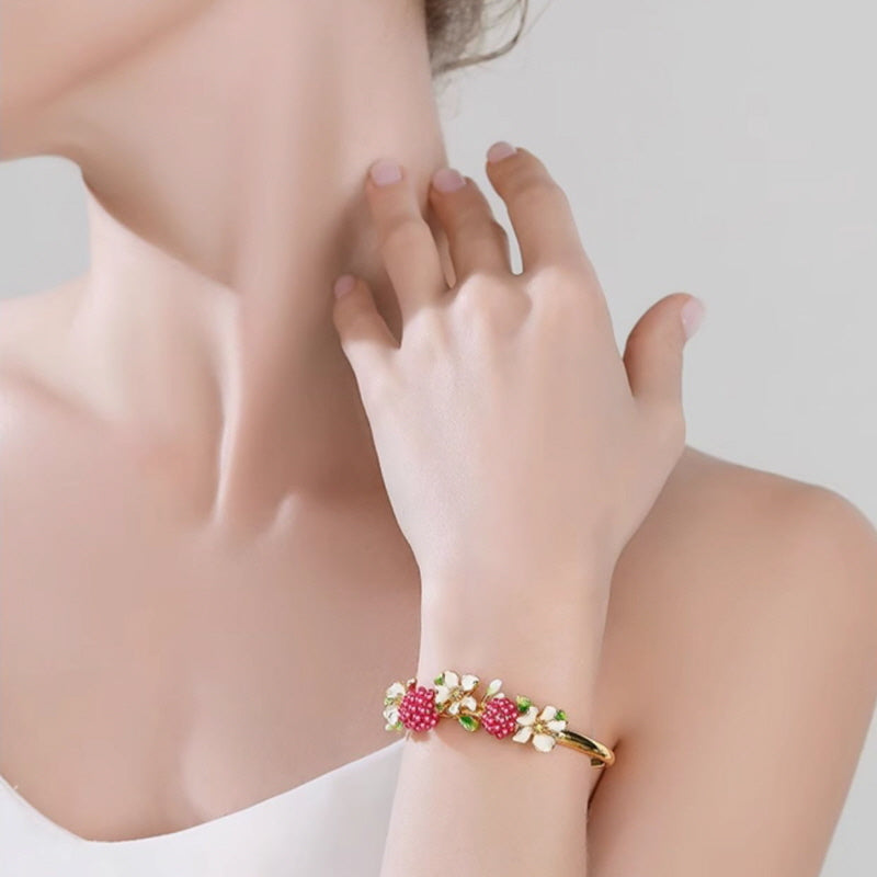 Raspberry Blossom Bracelet