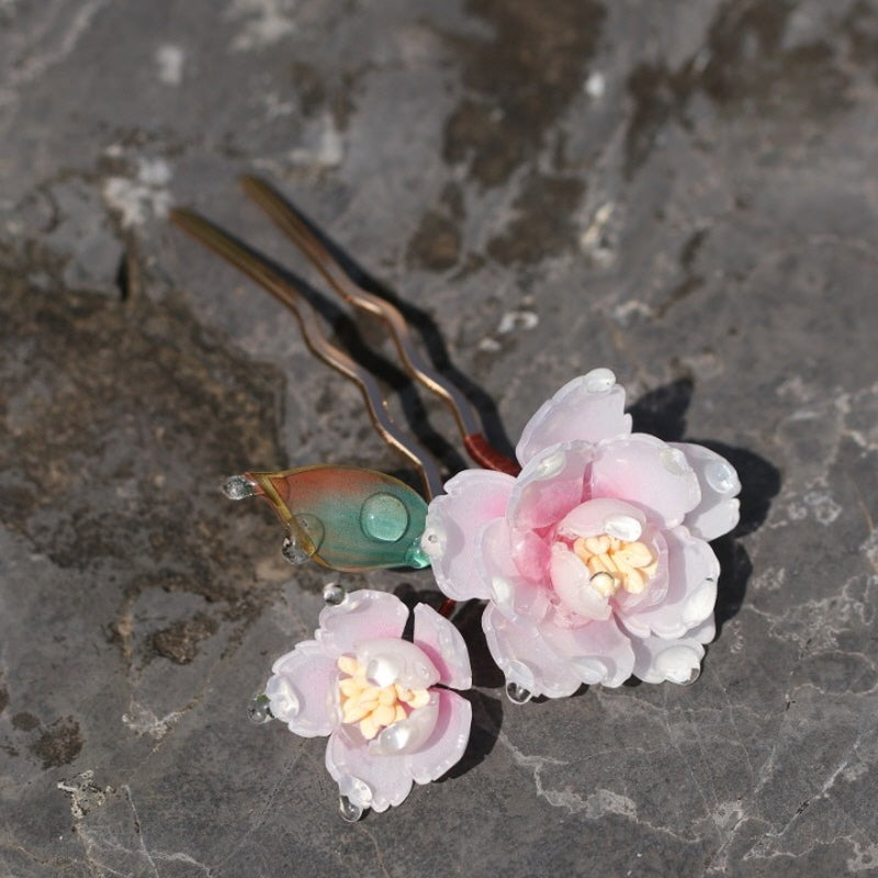 Moonlit Peony U-Shaped Hair Stick