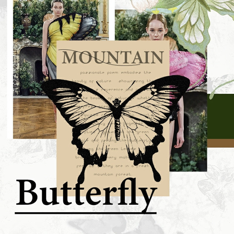 Spring Mountain Butterfly Hair Scrunchie