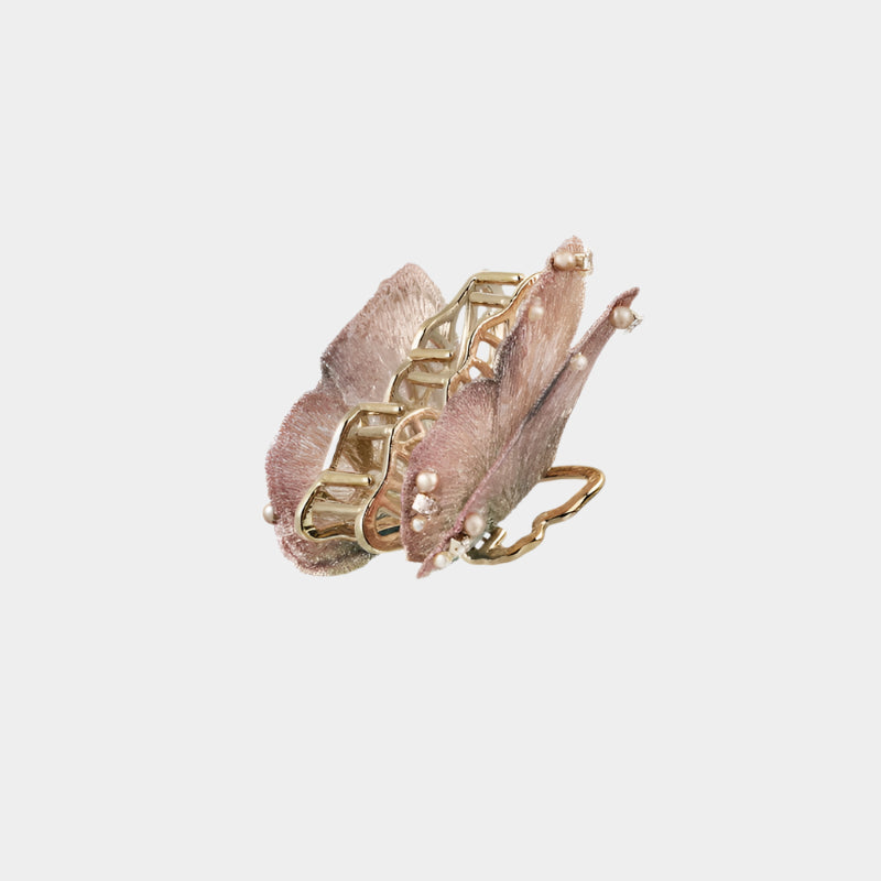 Pink Serenity Butterfly Claw Clip