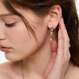 Coral Light Amphora Earrings