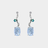 Blue Tide Crystal Earrings