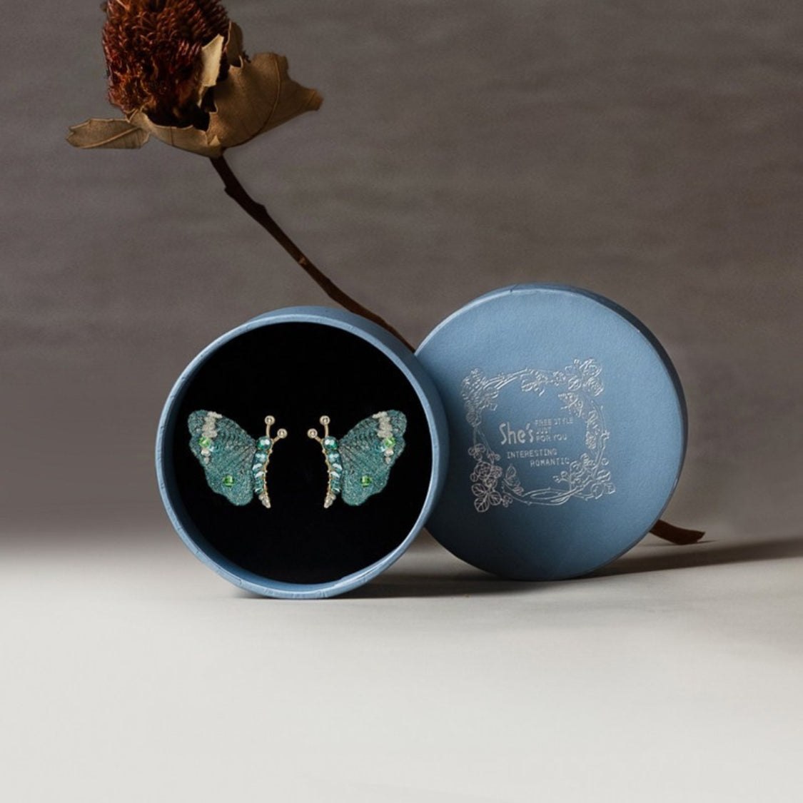 Jardin Gleam Petite Butterfly Earrings