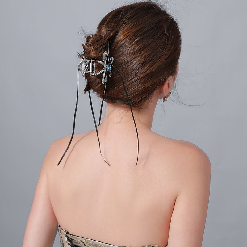 Bluecore Ribbon Butterfly Hair Clip