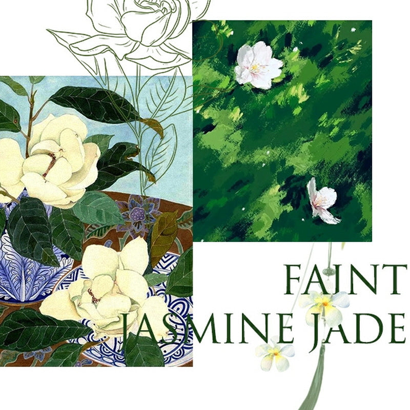 Jasmine Blossom Jade U-Shaped Hair Stick