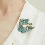 Jardin Gleam Butterfly Branch Brooch