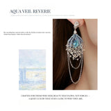 Aqua Veil Cascade Earrings