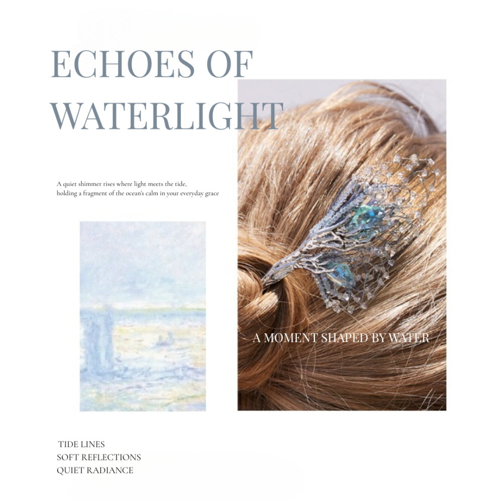 Aqua Silhouette Hair Stick