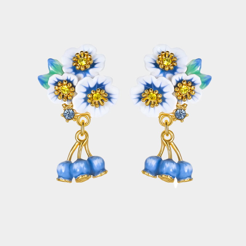 Blueberry Blossom Earrings