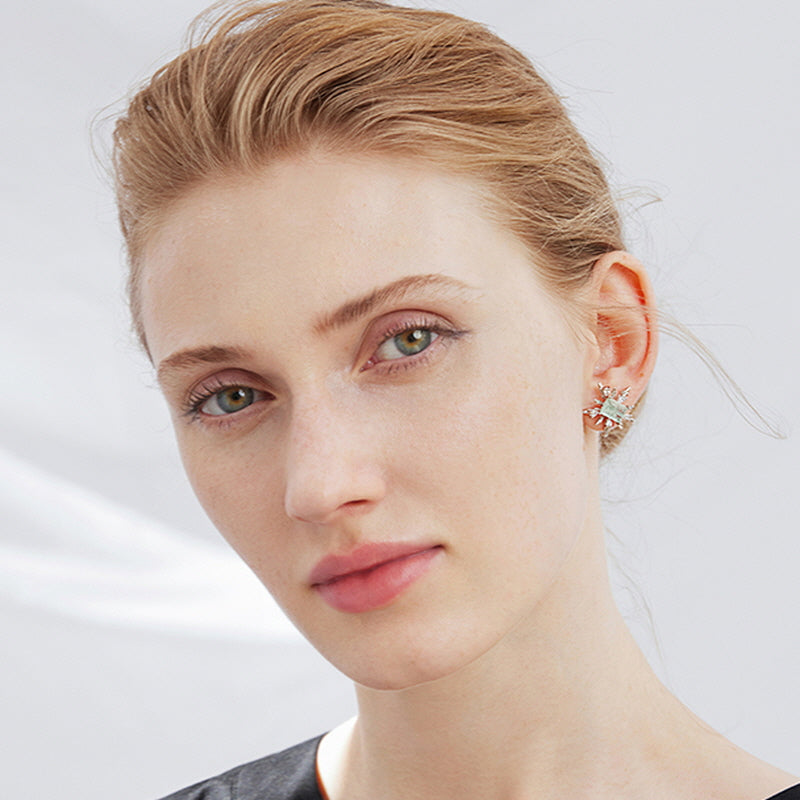 Aqua Tidal Ray Earrings