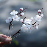 White Sakura Whisper U-Shaped Hair Stick