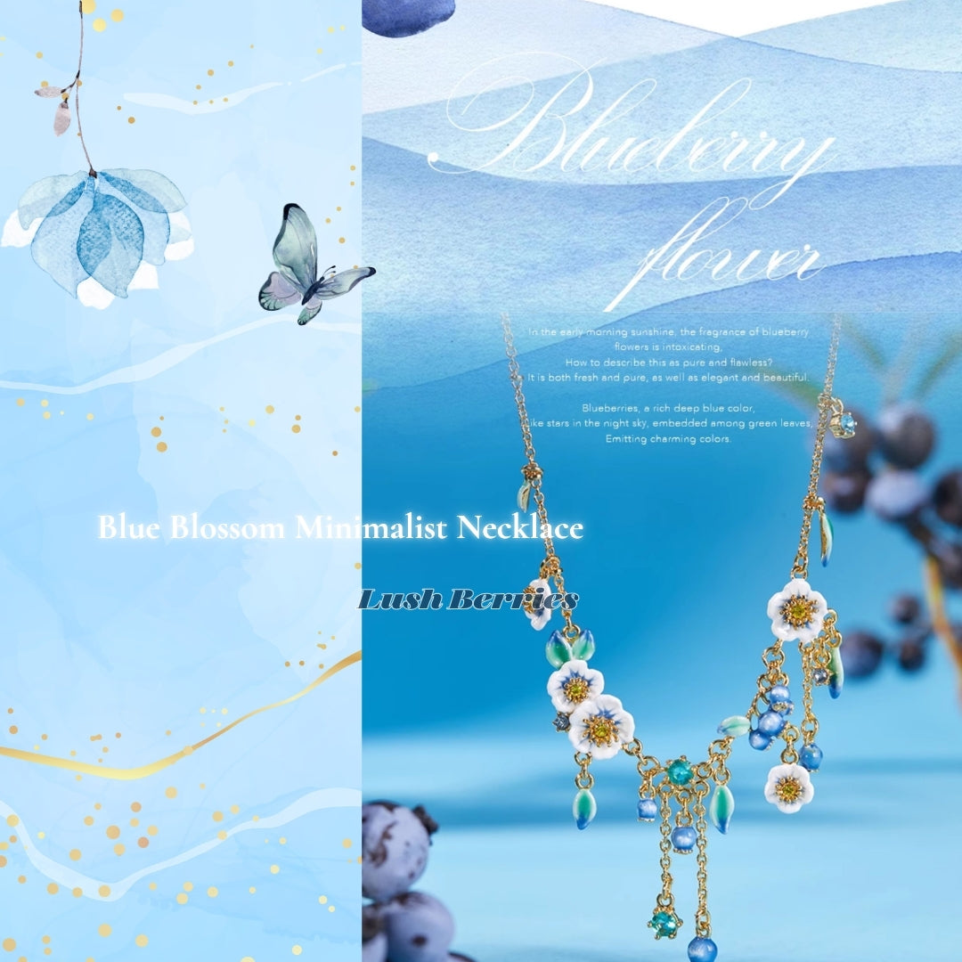 Blueberry Bloom Tassel Necklace