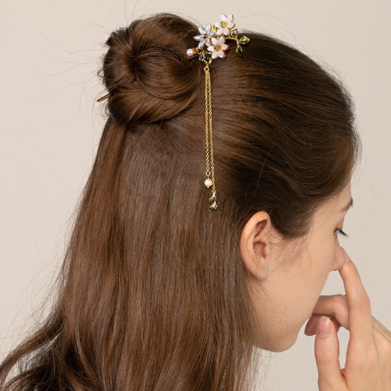 Lilac Blossom Drape Hair Stick