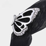 Noir Papillon Tassel Earrings