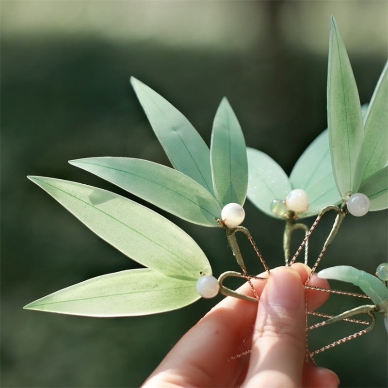 Bamboo Leaf U-Shaped Hair Stick