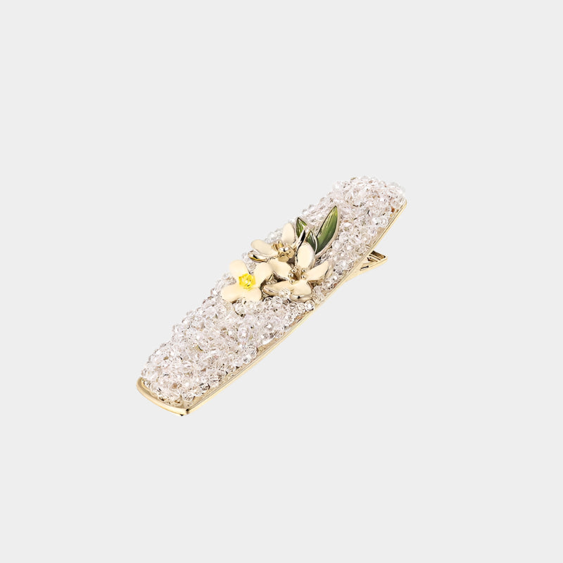 Glittering Bloom Charm Clip