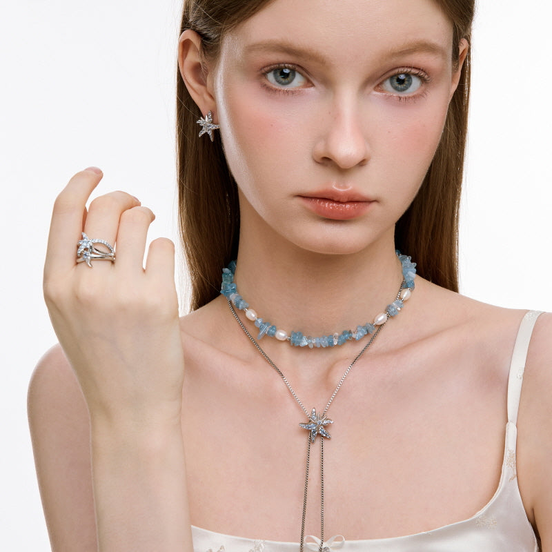 Blue Star Tide Necklace