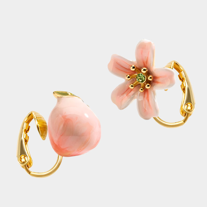 Peach & Blossom Unbalance Earrings