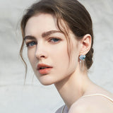 Blue Aqueous Drift Earrings