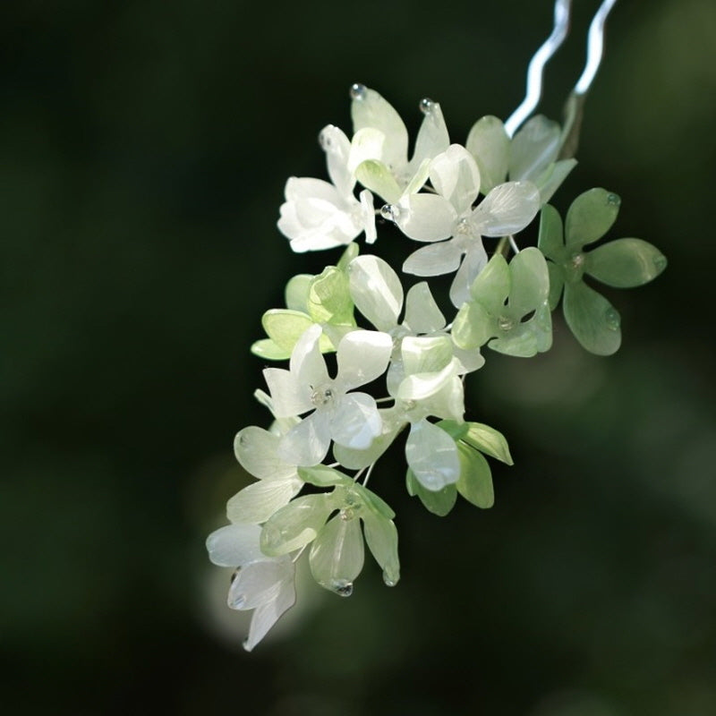 Hydrangea Leaf U-Shaped Hair Stick