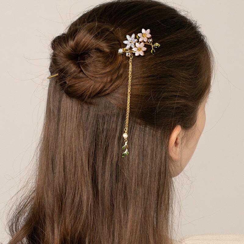 Lilac Blossom Drape Hair Stick