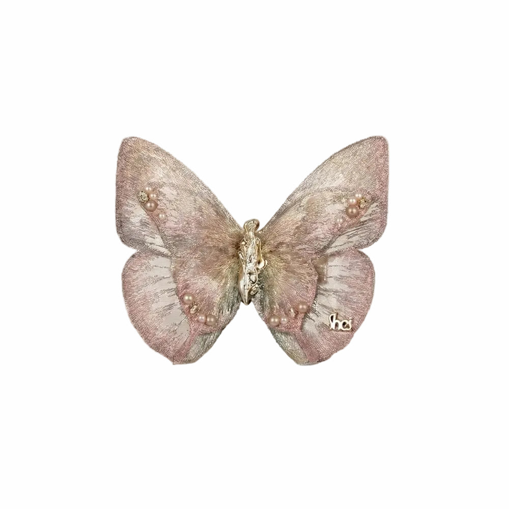 Pink Serenity Butterfly Couture Clip