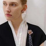 Blossom Glow Rosy Crystal Brooch