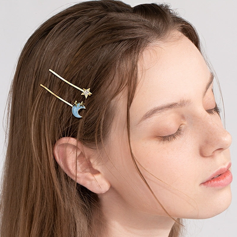 Dreamy Star and Moon Hair Clip