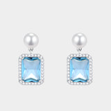 Azure Pearl Elegance Earrings