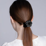 Couture Bloom Black Scrunchie