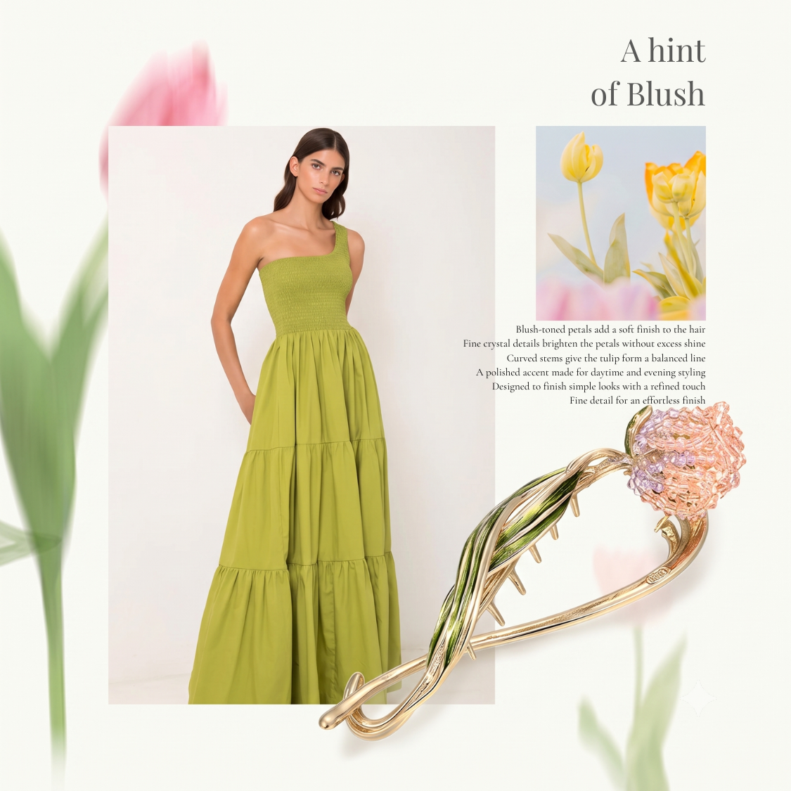Blush Tulipa Hair Clip