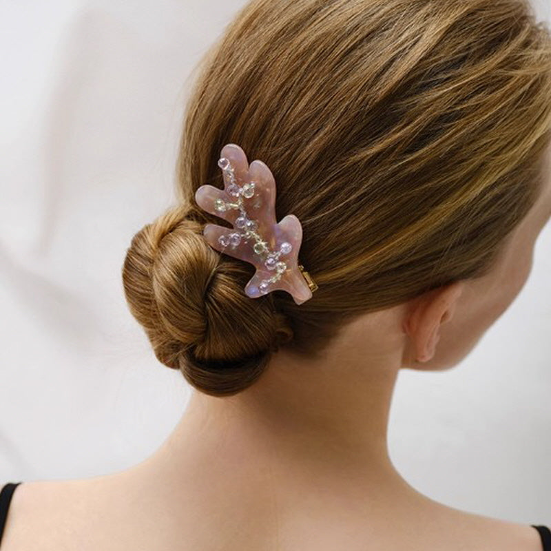 Blossom Glow Rosy Crystal Clips
