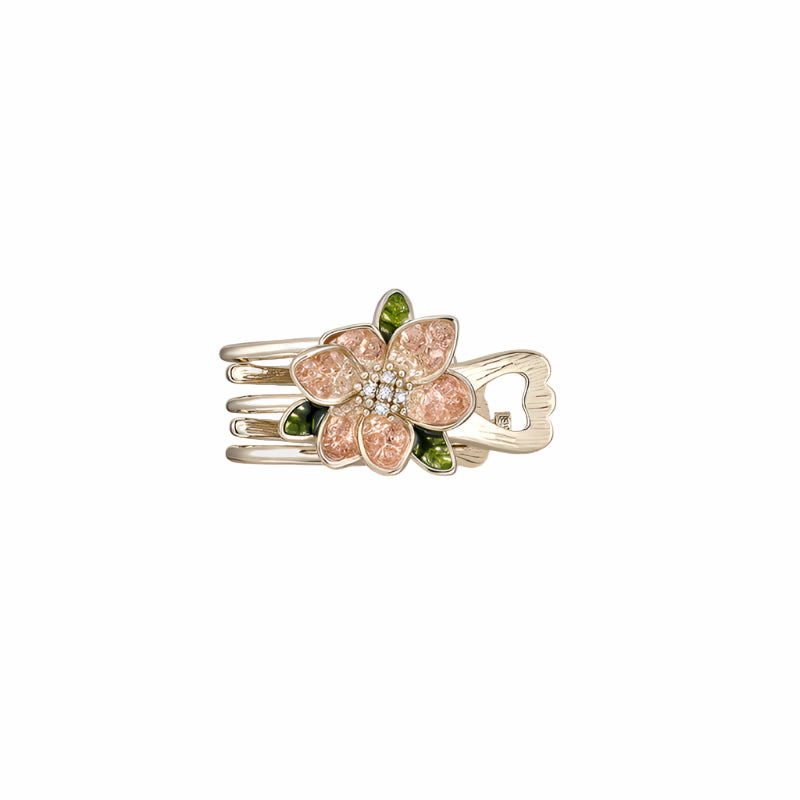 Rosé leaf Charm Hair Clip