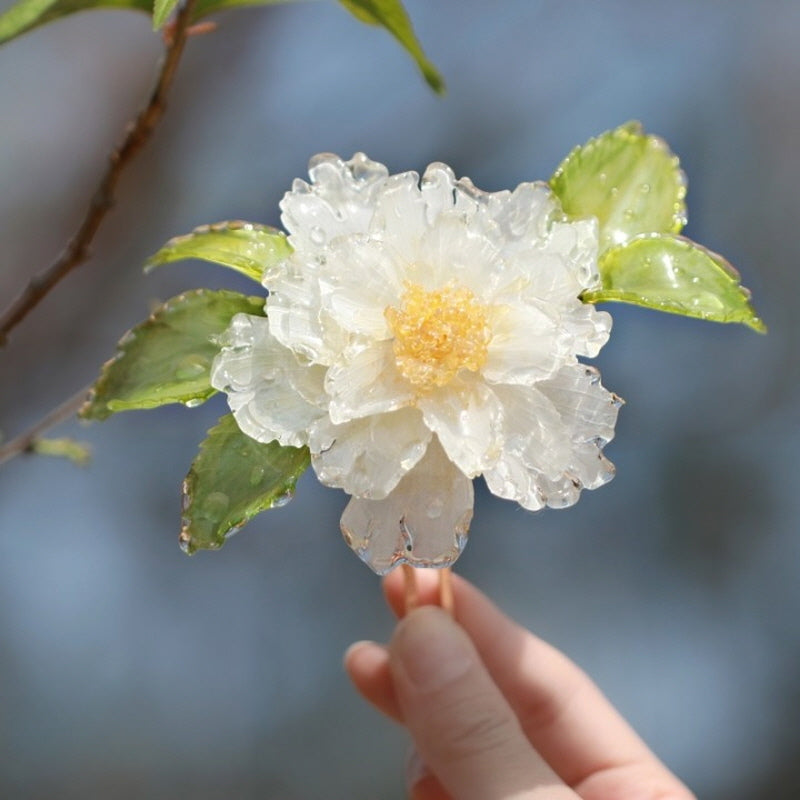 Serenity Peony U-Shaped Hair Stick