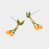 Minimal Kumquat Earrings