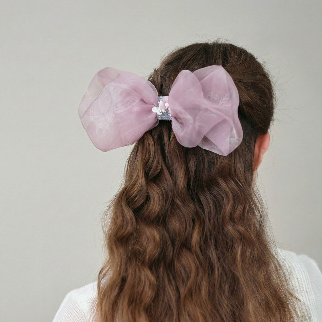 Celeste Luster Garden Bow Pin