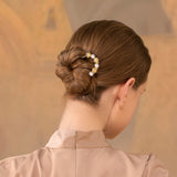 Pearl & Flowers U-shaped Hair Stick