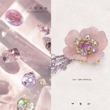 Blossom Glow Rosy Crystal Brooch