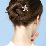 Crystal Bloom U-Shaped Hair Stick