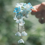 Azure Blossom Drizzle U-Shaped Hair Stick
