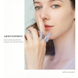 Silvervine Butterfly Ring