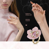 Blossom Glow Rosy Crystal Ring