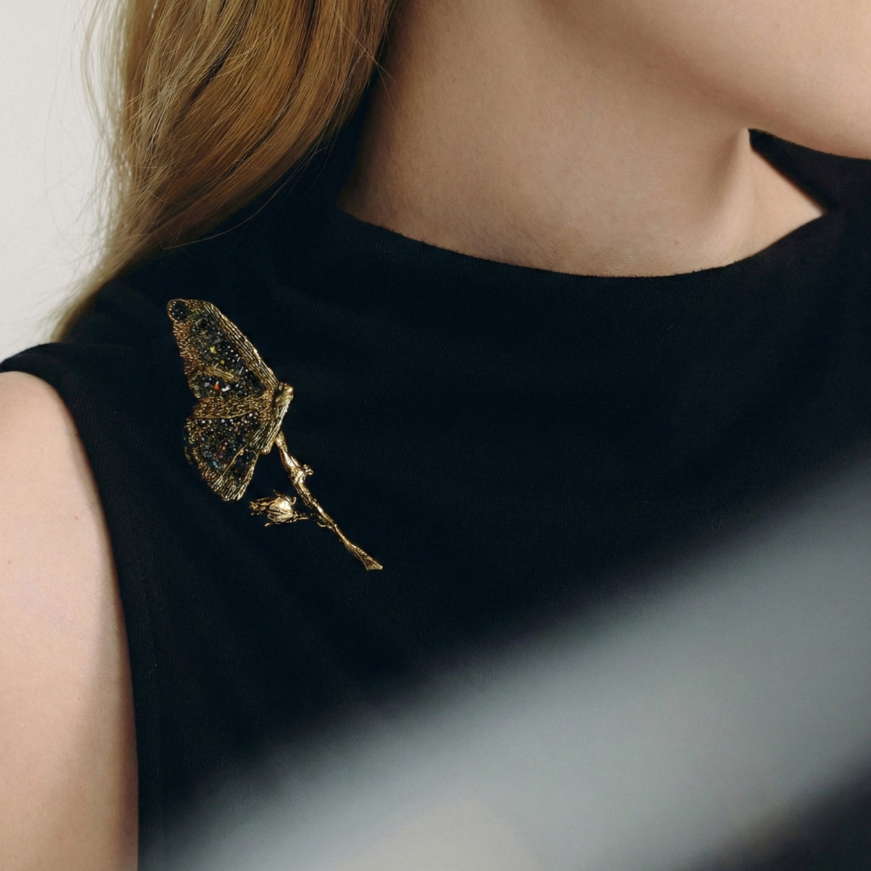 Aurelia Nocturne Butterfly Brooch
