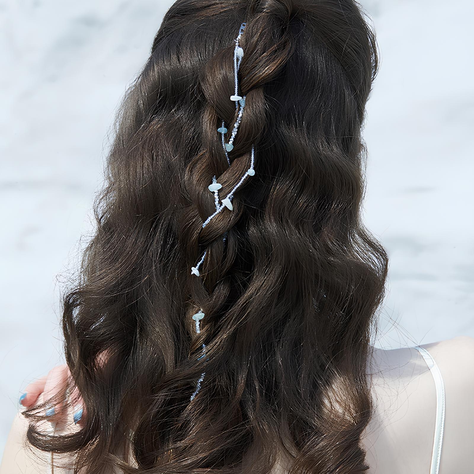 Coral Dream Hair Braid Chain