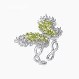 Contour Wing Crystal Ring