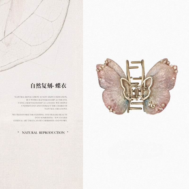 Pink Serenity Butterfly Claw Clip