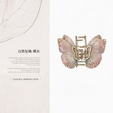 Pink Serenity Butterfly Claw Clip