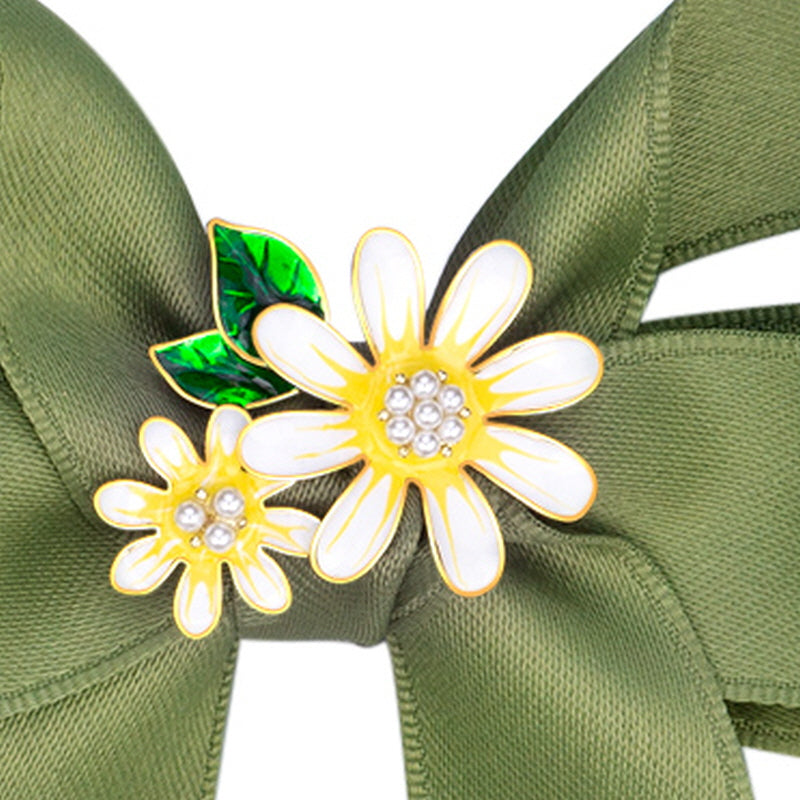 Daisy Flower Ribbon Hair Pin